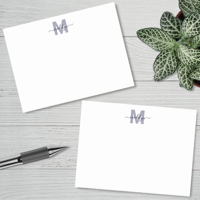 Navy Blue Simple Minimalist Name Monogram Post-it Notes (Navy Blue Simple Minimalist Name Monogram Post-it Notes)