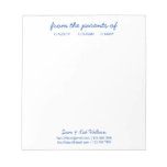  Navy Blue Simple Script From The Parents Of  Notepad