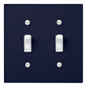 Navy Blue, Simply Navy Blue Color Light Switch Cover