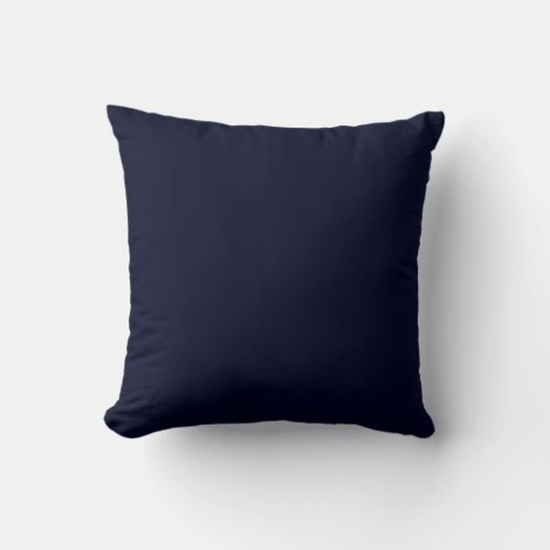 Navy Blue Simply Navy Blue Color Throw Pillow