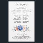 Navy Blue Slate Dusty Blush Pink Wedding Program<br><div class="desc">Navy blue blush pink floral wedding program featuring elegant bouquet of navy blue,  royal blue ,  white ,  blush garden rose,  hydrangea,   and sage green eucalyptus leaves. Please contact me for any help in customization or if you need any other product with this design.</div>