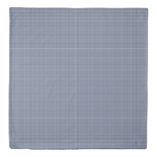 Navy Blue Small Classic Gingham Check Plaid Duvet Cover