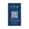 Navy Blue Small Wedding Website RSVP QR Code