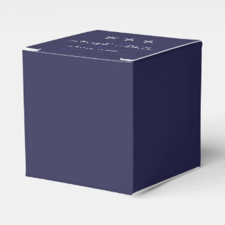 Navy Blue Snowflake Winter Wedding Favor Boxes