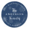 Navy Blue Snowflakes Christmas Address Label