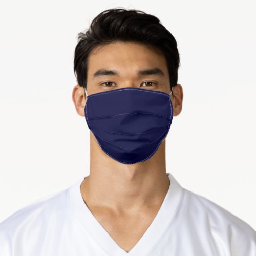 Navy Blue solid color Adult Cloth Face Mask