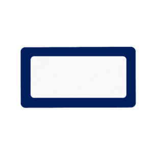 Navy blue solid color border blank label