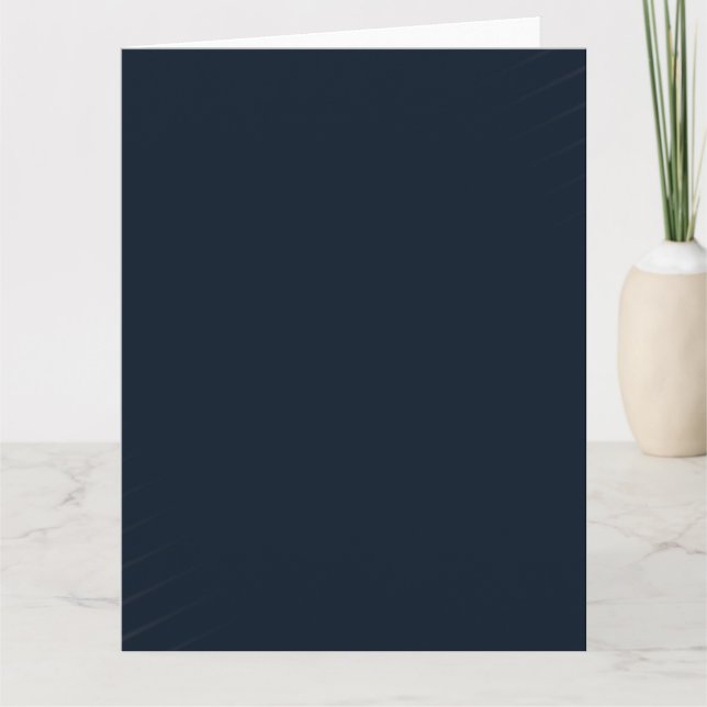 Navy Blue Solid Color Card (Front)