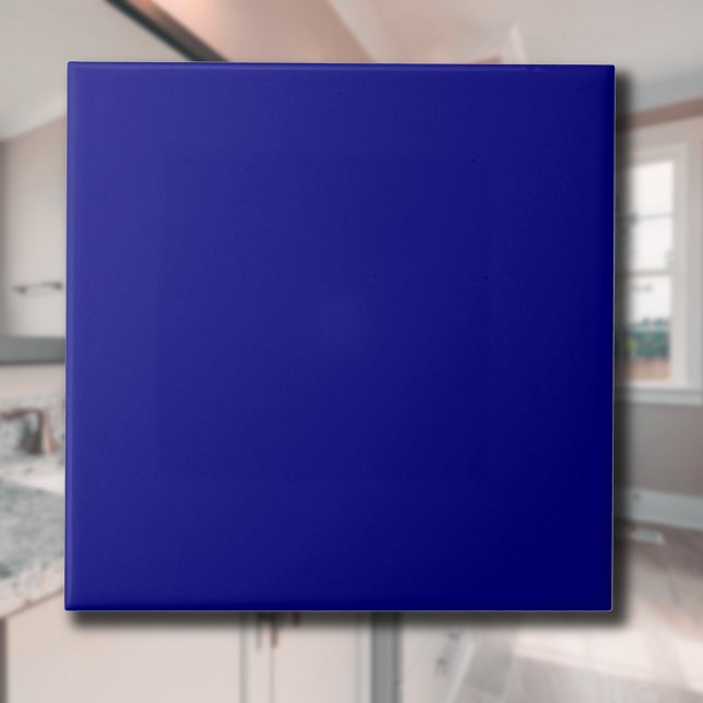 Navy Blue Solid Color | Classic | Elegant Ceramic Tile (Creator Uploaded)