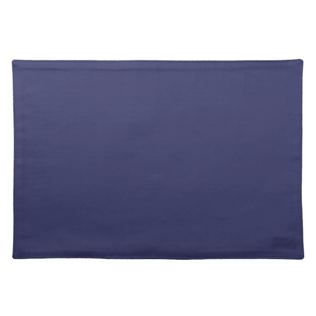 Navy Blue Solid Color Cloth Placemat (Front)
