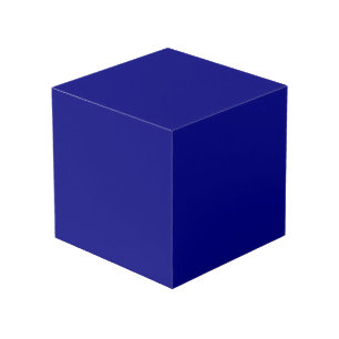 Navy Blue Solid Color Cube
