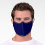 Navy Blue Solid Color Customize It COVID19 Premium Face Mask