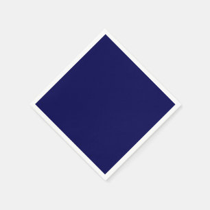 Navy Blue Solid Color Customize It Paper Napkins