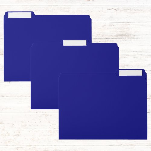 Navy Blue Solid Color File Folder