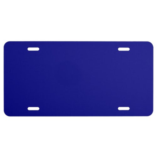 Navy Blue Solid Color License Plate
