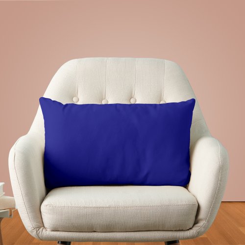 Navy Blue Solid Color Lumbar Pillow