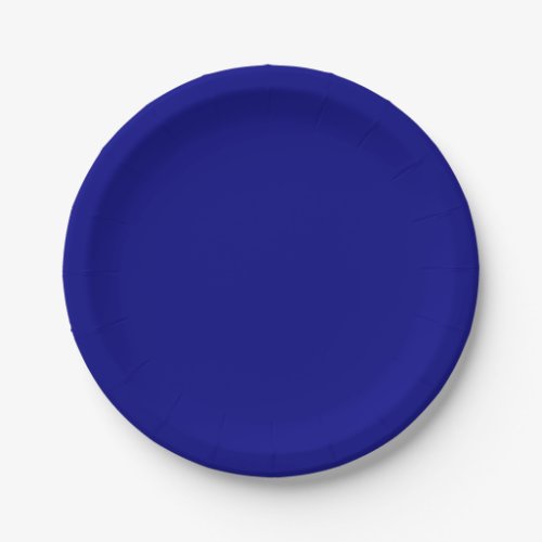 Navy Blue Solid Color Paper Plates