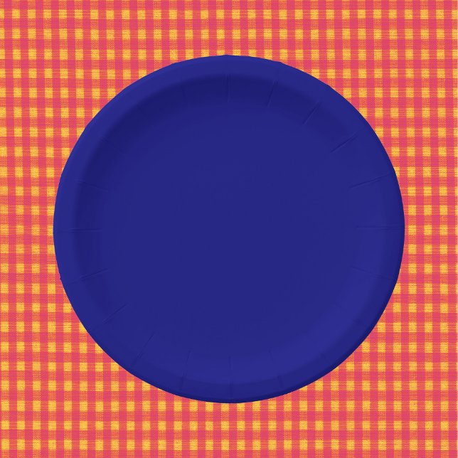 Navy Blue Solid Color Paper Plates (Creator Uploaded)
