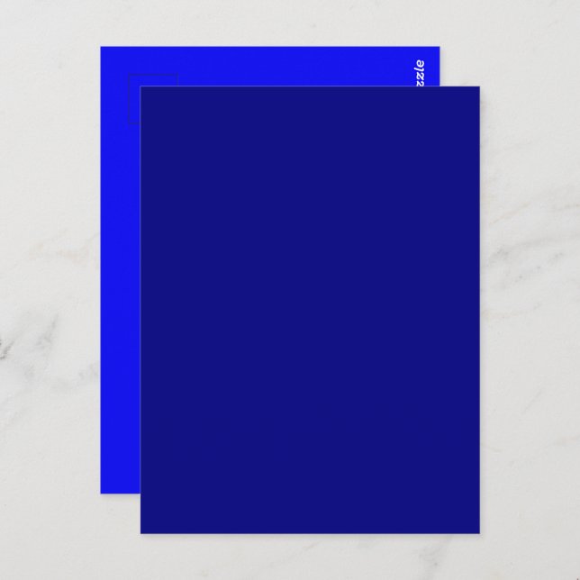 Navy Blue Solid Color Postcard (Front/Back)