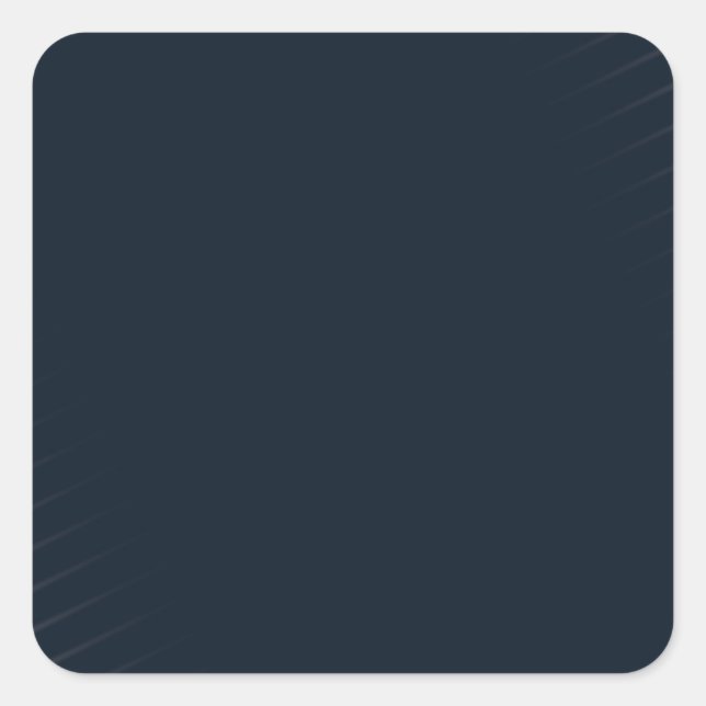 Navy Blue Solid Color Square Sticker (Front)