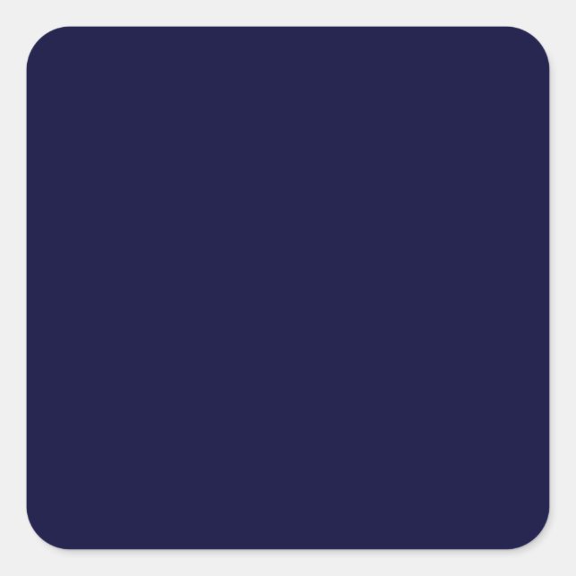 Navy Blue Solid Color Template Square Sticker (Front)