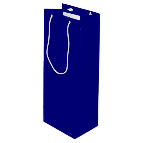 Navy Blue Solid Color Wine Gift Bag