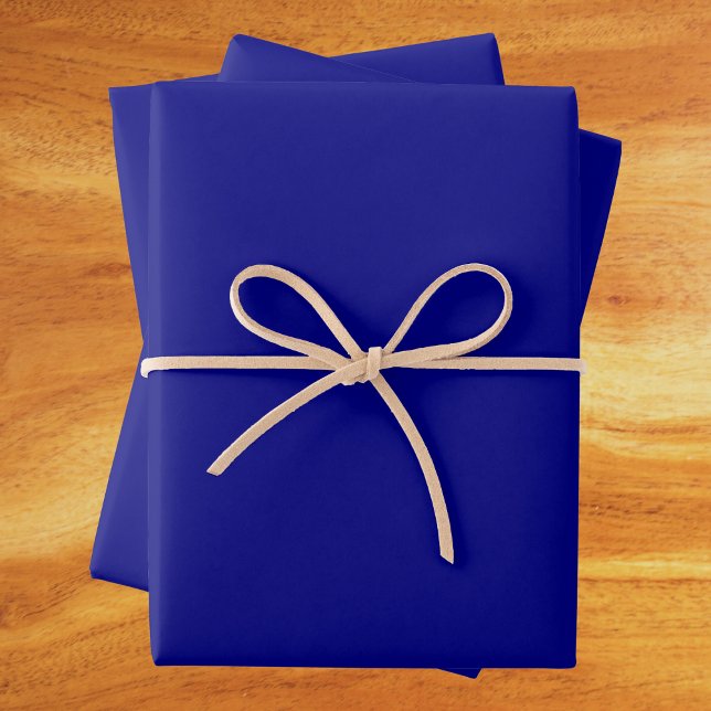 Navy Blue Solid Color Wrapping Paper Sheets (Creator Uploaded)