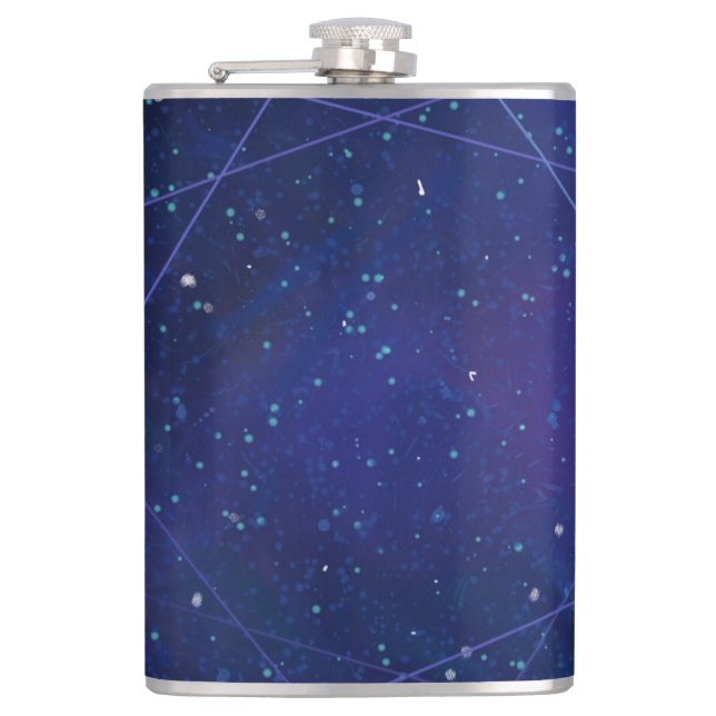 Navy Blue sparkle  Flask (Front)
