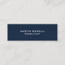 Navy Blue Special Unique Clear Consultant Mini Business Card