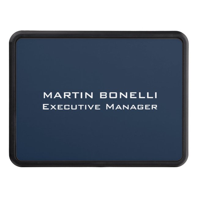 Navy Blue Special Unique Modern Executive Manager Hitch Cover (Front)