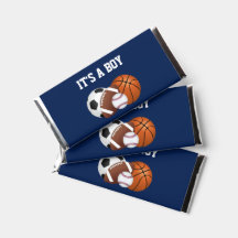 Navy Blue Sports It's a Boy Baby Shower