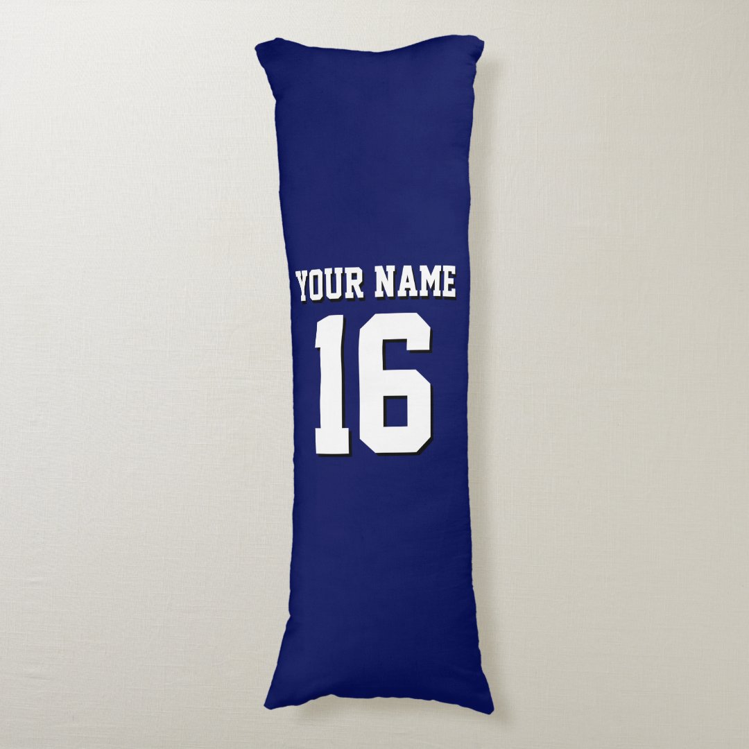 Navy Blue Sports Jersey Team Jersey Body Pillow Zazzle