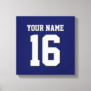 Navy Blue Sports Jersey Team Jersey Canvas Print