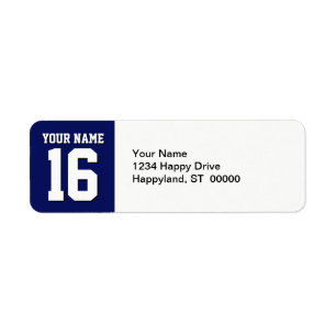 Navy Blue Sports Jersey Team Jersey Label