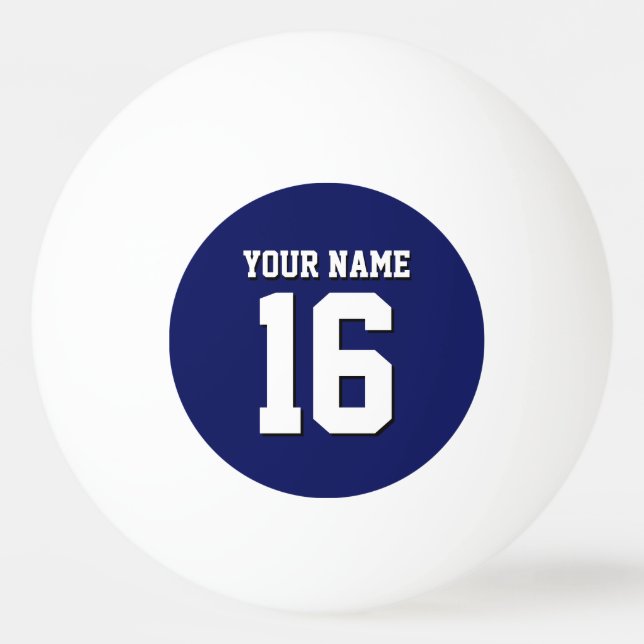 Navy Blue Sports Jersey Team Jersey Ping-Pong Ball (Front)