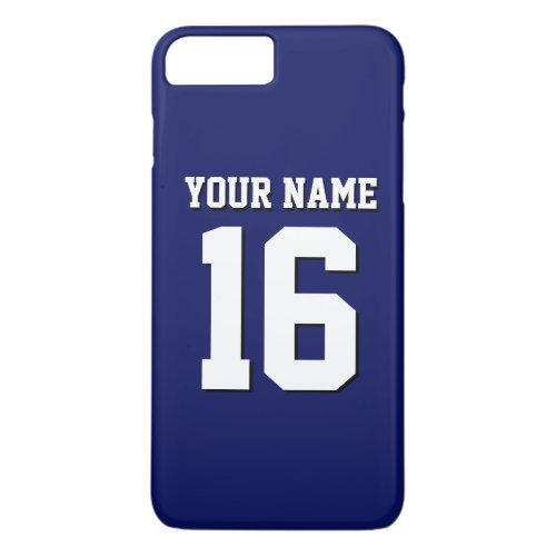 Navy Blue Sporty Team Jersey iPhone 8 Plus7 Plus Case