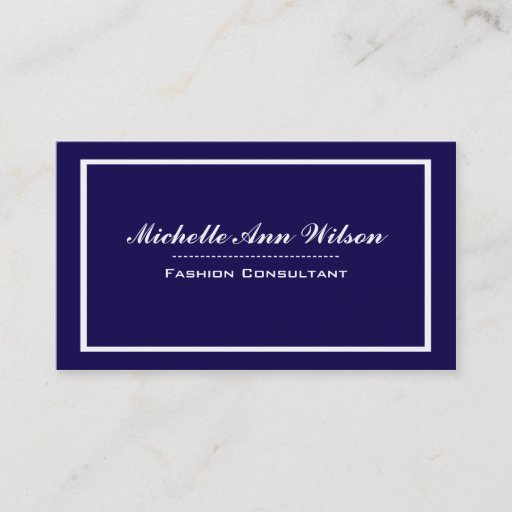 Customizable Navy Blue Square Professional Business Cards