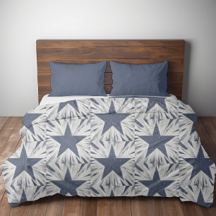 Navy Blue Star Duvet Cover