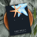 NAVY BLUE STAR FISH AQUATIC STUD EARRING DISPLAY BUSINESS CARD<br><div class="desc">If you need any further customisation please feel free to message me on yellowfebstudio@gmail.com.</div>