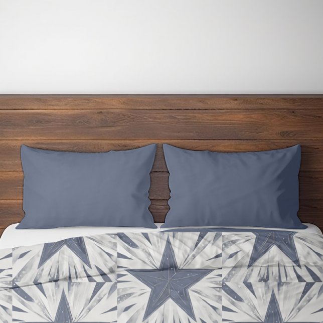 Navy Blue Star Pillow Case (Creator Uploaded)