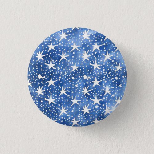 Navy blue star sky button
