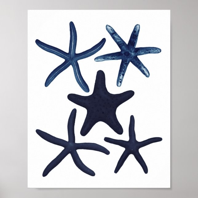 Navy Blue Starfish Beach Decor (Front)