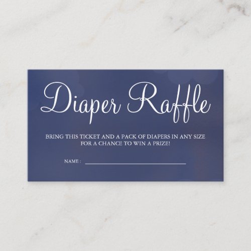 Navy Blue Starry Sky Diaper Raffle Card Tickets