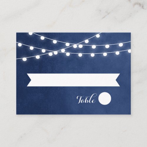Summer String Lights Wedding Escort Cards Business Card Templates