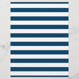 Navy Blue Stripe Baby Scrapbook Paper