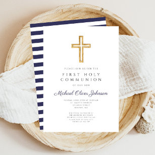 First Communion Invitation - Boy (Digital File) / Boys First Communion  Invitation / 1st Communion Invitation for Boys by SweetDesignsByRegan