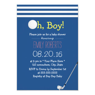 golf themed baby shower invitations