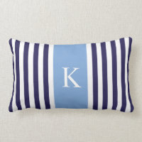 Navy Blue Stripes Monogram