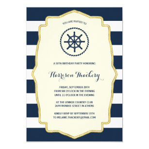 Nautical Birthday Invitations | Zazzle