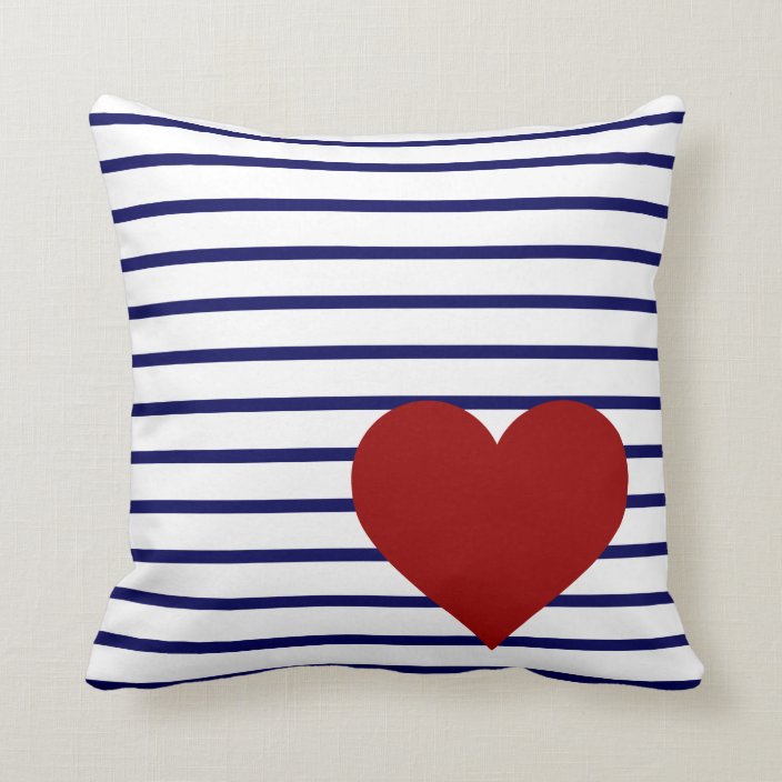 red and navy throw pillows